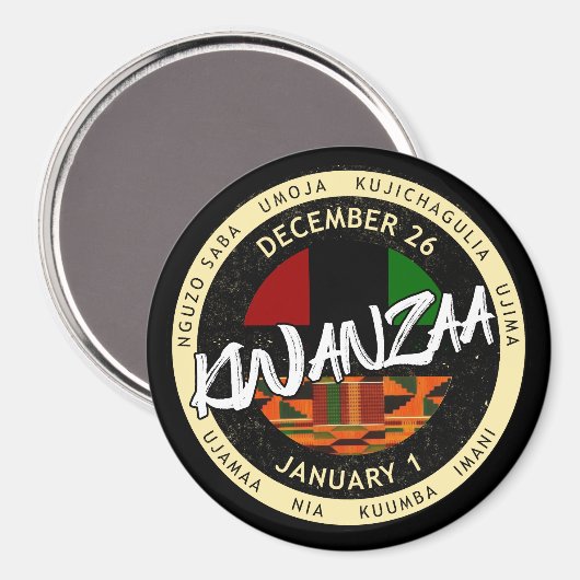 Aimant Kwanzaa 7 Principes (Recto/Verso)