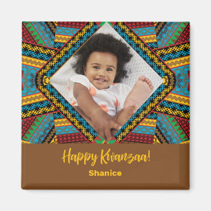 Aimant Kwanzaa Patter Diamond Couleur Lumineuse Personnal