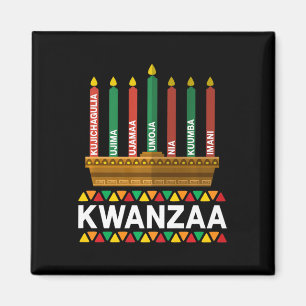 Aimant Kwanzaa Principes Kwanzaa Bougies Kinara Pan Afri