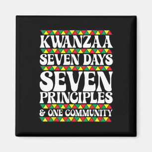 Aimant Kwanzaa Sept Jours Sept Principes Une Communauté