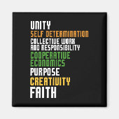 Aimant Kwanzaa Sept Principes Unité Autodétermination (Devant)