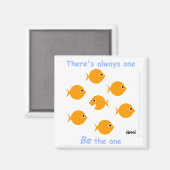 Aimant La bande dessinée mignonne inspirée "là est (Recto/Verso)