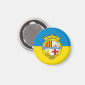 Aimant La Barceloneta (drapeau, quartier à Barcelone (Recto/Verso)