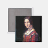 Aimant La Belle Ferronnière, Léonard de Vinci (Recto/Verso)