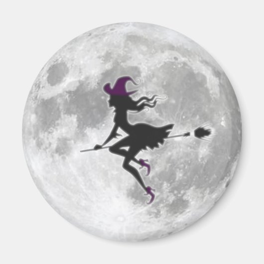 Aimant La belle sorcière devant la lune (Devant)