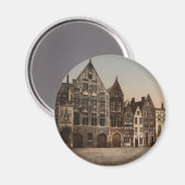 Aimant La Bibliothèque, Bruges, Belgique (Recto/Verso)