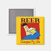 Aimant La bière a changé ma vie (Recto/Verso)
