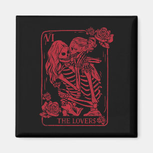 Aimant La carte de tarot des amants embrassant les sœurs