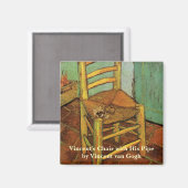Aimant La chaise de Vincent avec son tuyau par Vincent va (Recto/Verso)