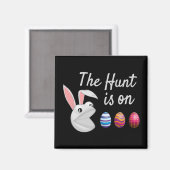 Aimant La chasse aux œufs de Pâques est ouverte (Recto/Verso)