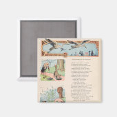 Aimant La cigogne et le renard des fables (Recto/Verso)