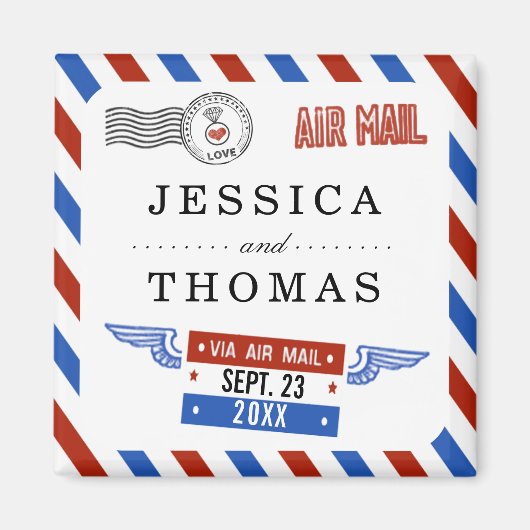 Aimant La collection moderne de Mariages Airmail (Devant)