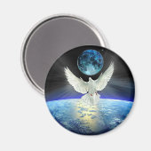 Aimant La colombe de la paix sur Terre depuis l'espace (Recto/Verso)