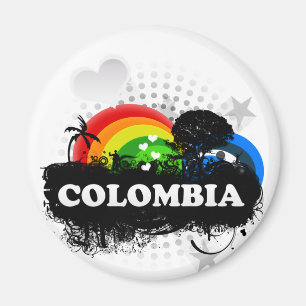 Aimant La Colombie fruitée mignonne