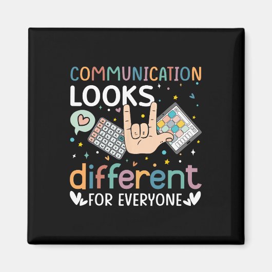 Aimant La communication est différente pour chaque person (Devant)