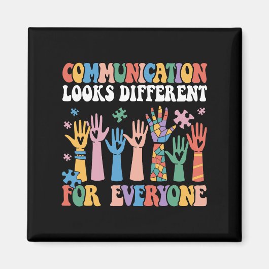 Aimant La Communication Semble Différente Pour Tous L'Aut (Devant)