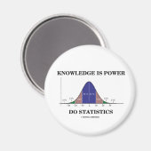 Aimant La connaissance est Power Do Statistiques (Humour (Recto/Verso)