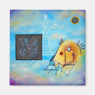 Aimant La conversation entre Malevitch et Kandinsky