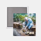 Aimant La cordonnière du Vieux Japon Vintage japonais (Recto/Verso)