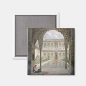Aimant La Cour de l'Alberca dans l'Alhambra, Grenade, (Recto/Verso)