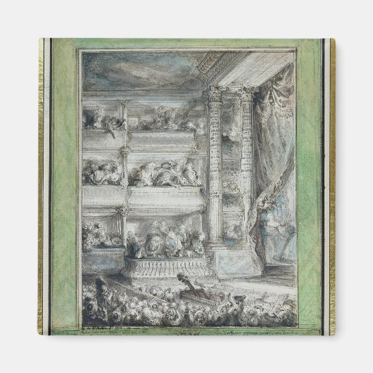 Aimant La couronne de Voltaire au Théâtre Français (Devant)