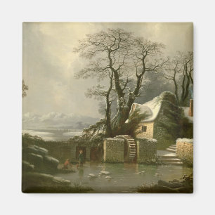 Aimant La course gelée de moulin