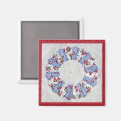 Aimant La courtepointe de la grand-mère Nellie - Bloc #3 (Recto/Verso)