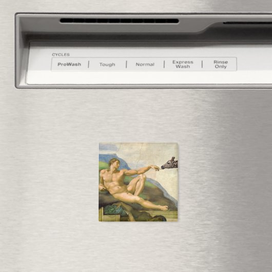 Aimant La Création D'Adam Parody (In Situ (Lave-vaisselle))