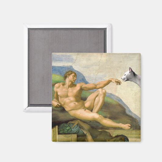 Aimant La Création D'Adam Parody (Recto/Verso)