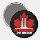Aimant La crête de Vimy dont nous nous souvenons (Recto/Verso)