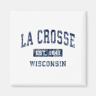 Aimant La Crosse Wisconsin Wi Vintage Sports établis 
