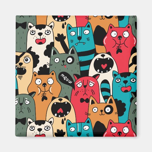 Aimant La Crowd of cats (Devant)