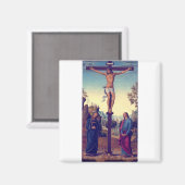 Aimant La Crucifixion avec la Vierge par Pietro Perugino (Recto/Verso)
