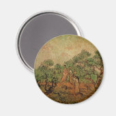 Aimant La Cueillette des olives par Vincent van Gogh (Recto/Verso)