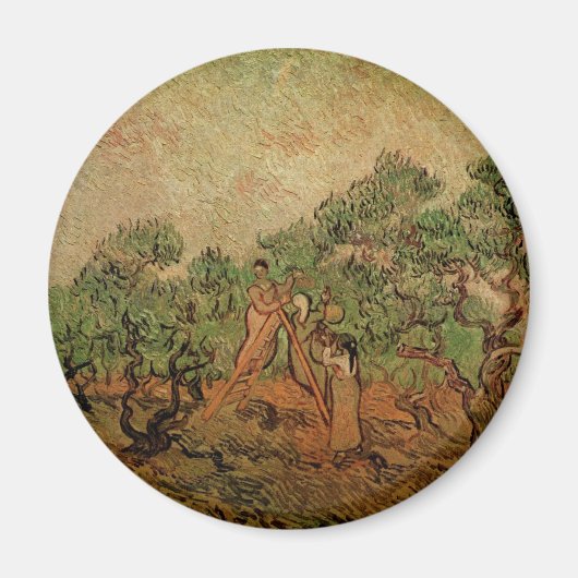 Aimant La Cueillette des olives par Vincent van Gogh (Devant)