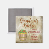 Aimant La cuisine de grand-mère Les petits-enfants Bienve (Recto/Verso)
