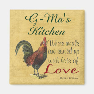 Aimant La cuisine de la GMA de coq servie avec l'aimant