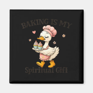 Aimant La cuisson est mon cadeau srituel humour cuisine p