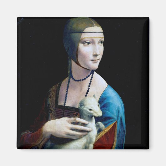 Aimant La Dame avec une mine, Léonard de Vinci (Devant)
