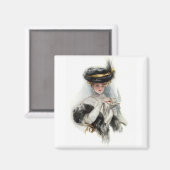 Aimant La Dame de Thé de l'après-midi (Recto/Verso)