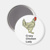 Aimant La dame folle du poulet (Recto/Verso)
