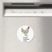 Aimant La dame folle du poulet (In Situ (Lave-vaisselle))