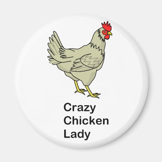 Aimant La dame folle du poulet (Devant)