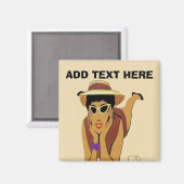 Aimant La Dame Sur La Plage (Recto/Verso)