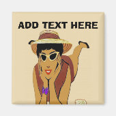 Aimant La Dame Sur La Plage (Devant)