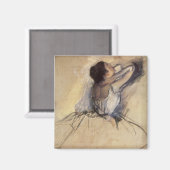 Aimant La danseuse d'Edgar Degas, Ballerina Art Vintage (Recto/Verso)