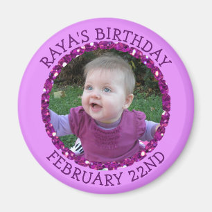 Aimant La date personnalisée d'anniversaire rappelle