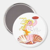 Aimant "La déesse domestique" - Embrasse la cuisinière !  (Recto/Verso)