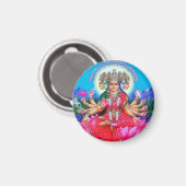 Aimant La déesse Gayatri Devi Veda Mata Deity (Recto/Verso)