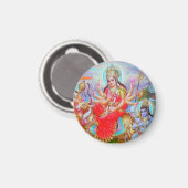 Aimant La déesse radiante Durga Ji Peinture (Recto/Verso)